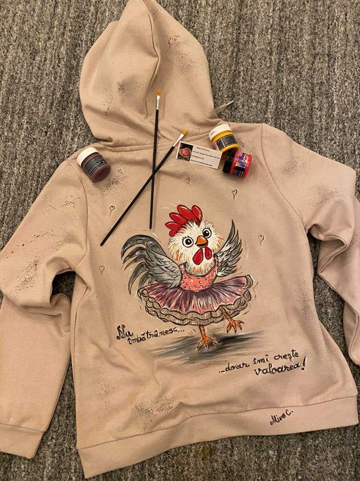 hanorac dama pictat manual