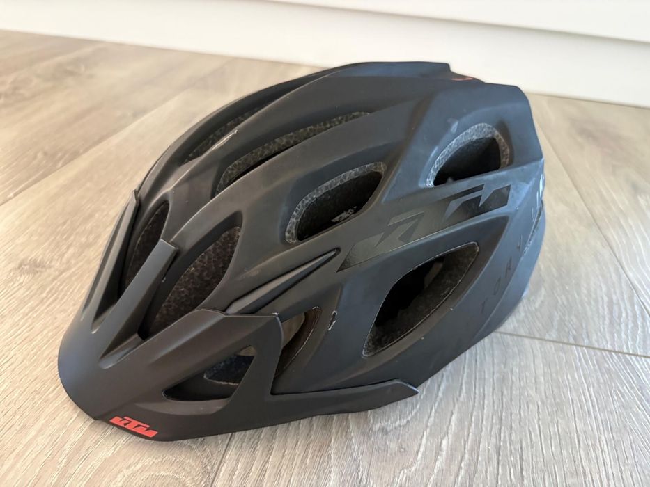 Pachet accesorii bicicletă – cască KTM + lumini față/spate + ciclocomputer + antifurt