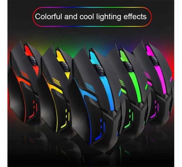 Оптична Геймърска Мишка с RGB подсветка, USB, DPI=1200
