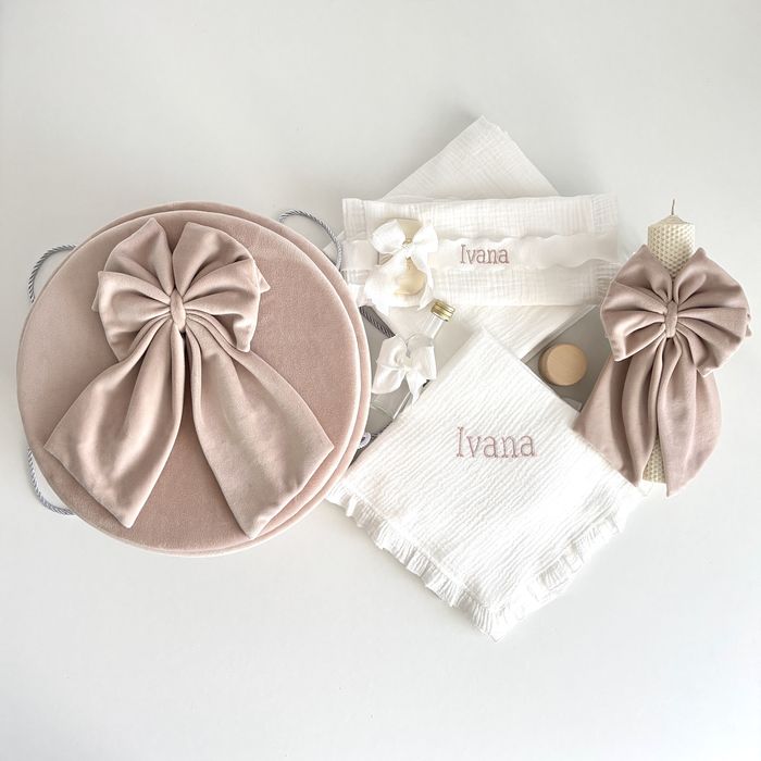 Trusou musalina personalizat pentru botez