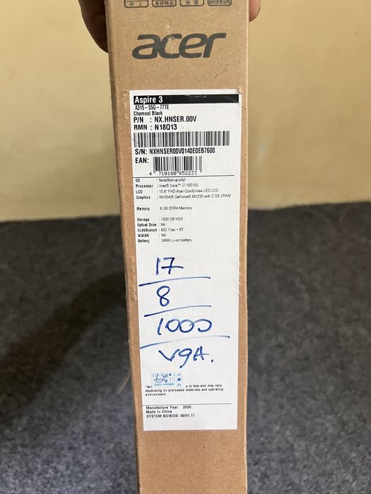 Продам ноутбук acer aspire 3
