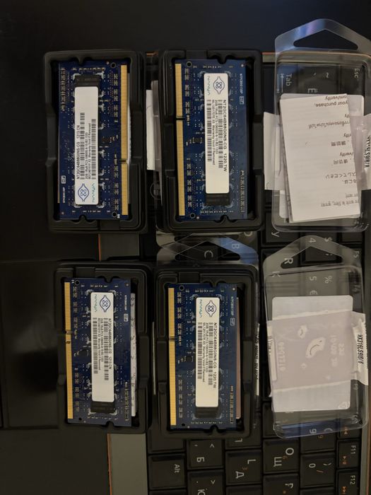 DDR3 2gb  4 Штуки для ноутбука Б/У
