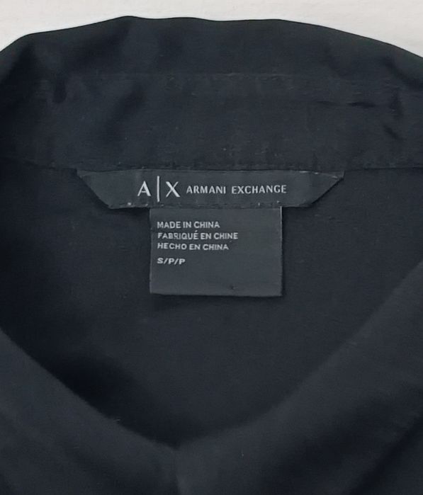 Armani Exchange Long Shirt оригинална дълга риза S черна дълъг ръкав