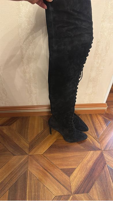 Сапоги замшевые