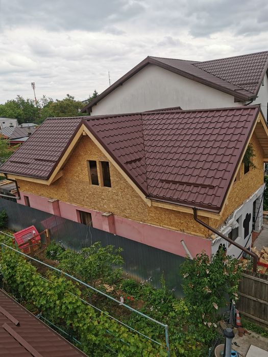 Tigla metalica jgheaburi burlane reparatii acoperis garduri terase foișoare