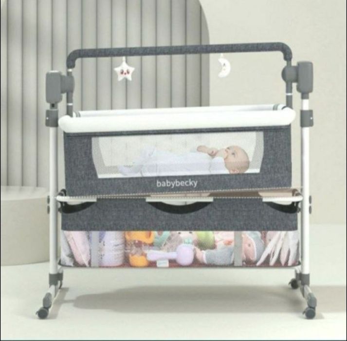 Даставка бэсплатня .Детская электрическая люлька .Прикроватная кроват