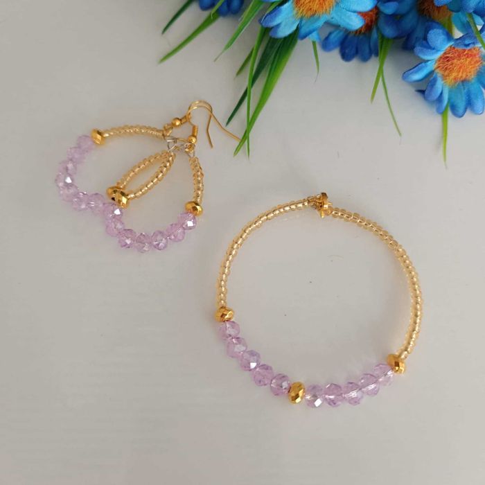 Комплект гривна и обеци