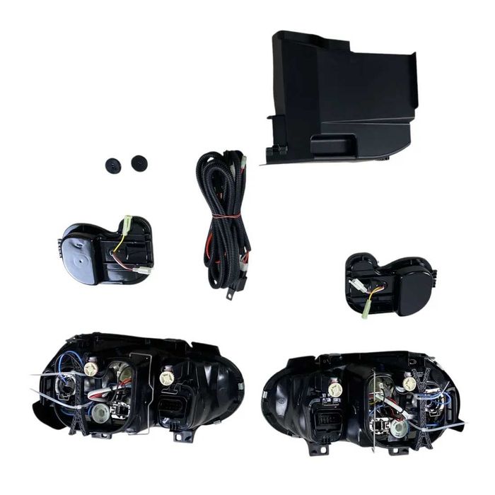 VW GOLF 4 (IV) Angel Eyes Кристални Стъклени Фарове R32, Лупа