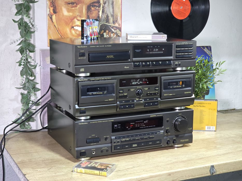 Linie audio TECHNICS, cd-player, dublu deck, amplituner, retro hifi