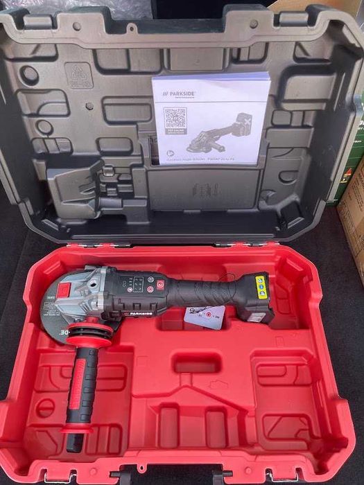 Акумулаторни ъглошлайфи Parkside 20V Зелен и Черен Perfomance Ф125мм