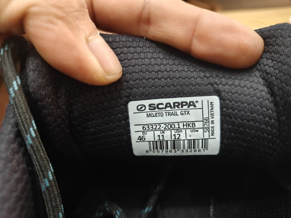 Туристически обувки Scarpa Mojito Trail GTX – N46 (Нови / Носени веднъж)