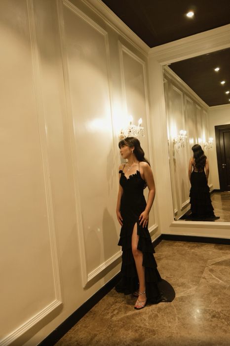 Вечернее блестящее платье