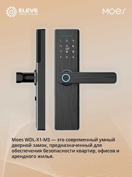 Умный дверной замок Moes WDL | WDL-X1-MS