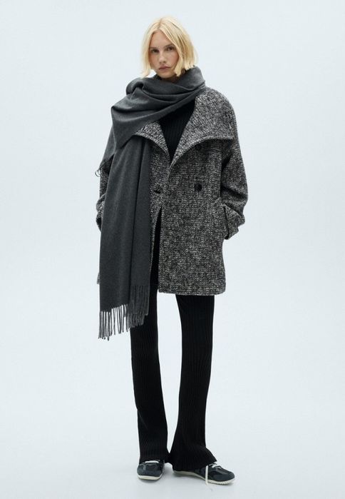 Zara палто М 50% вълна