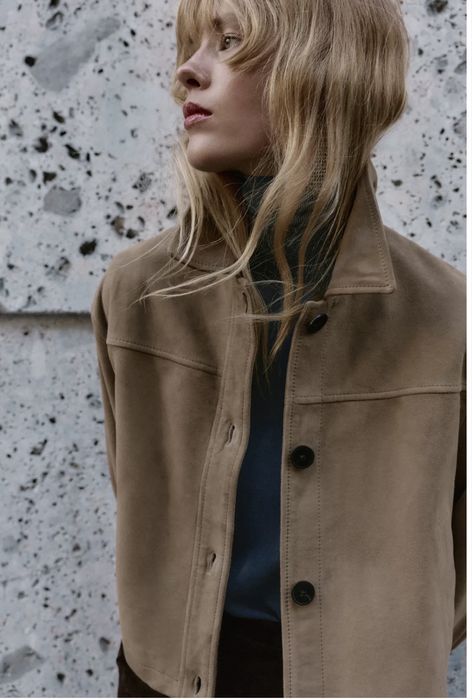 Ново яке от естествен велур ZARA