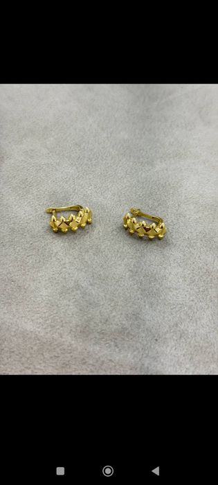 Тилла зирак, Золотые серьги, CARTIER Проба 585,вес 4,11 гр