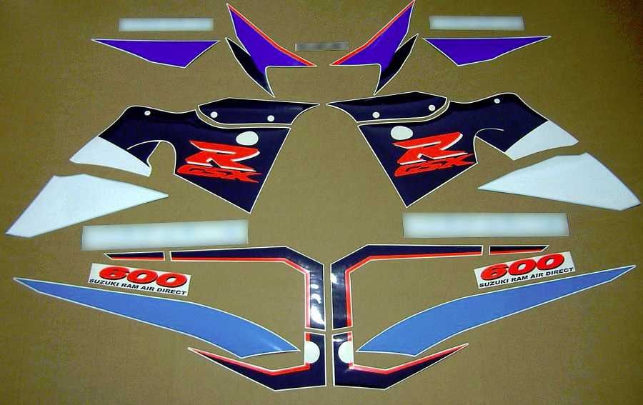 Стикери Сузуки GSXR 600 Srad 1996г.-1999г. лепенки Suzuki срад 1997