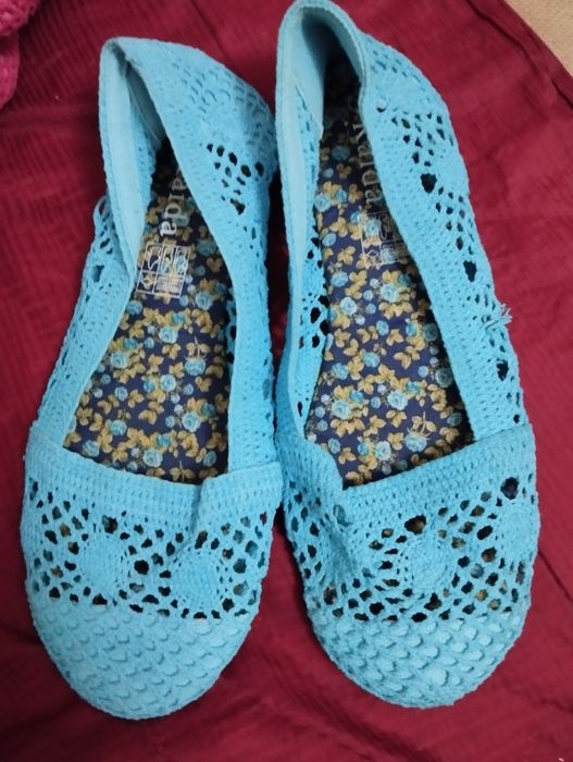 Espadrile turcoaz damă