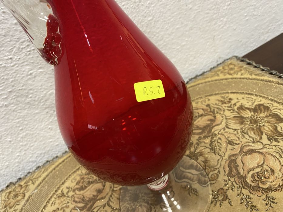 Стара италианска ваза от разтопено стъкло