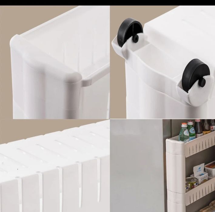 Этажерка узкая на колёсиках