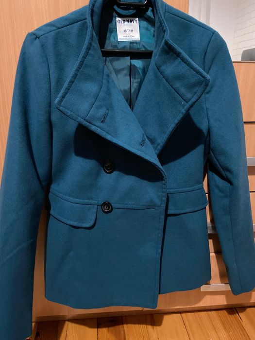 Късо синьо-зелено палто OLDNAVY, XS