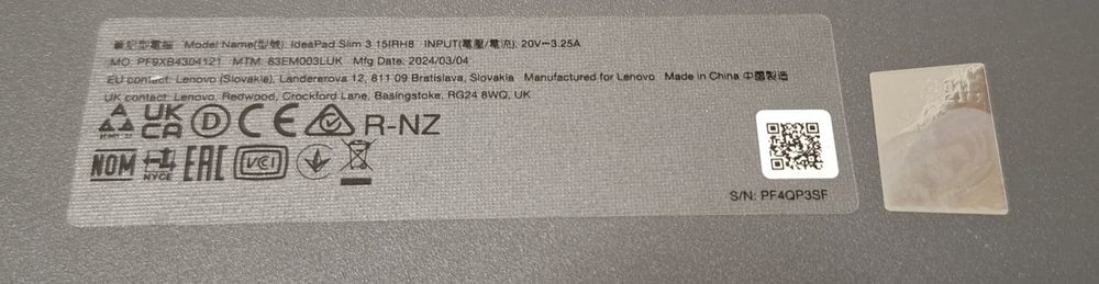 Lenovo IdeaPad 3 Slim | I7 13620H | 16 GB 6400 | 512 SSD