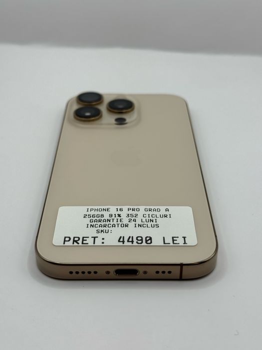 Iphone 16 Pro 256GB 91% Grad A Garantie Rate - zonemag.ro