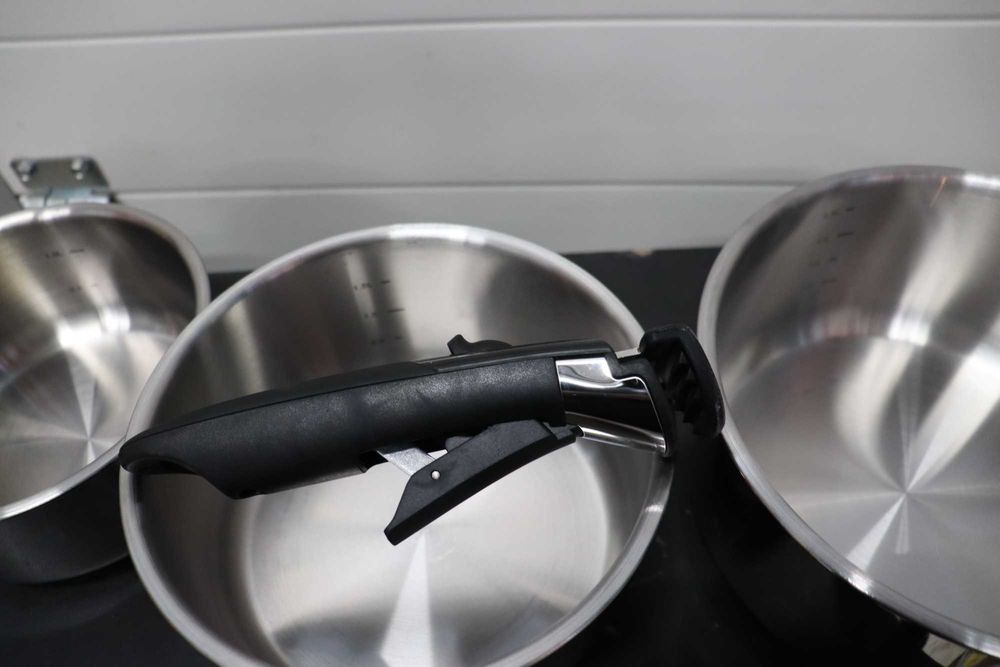 SITRAM-713511 Комплект 3 тенджери 16,18,20см, неръждаеми, подв. дръжка