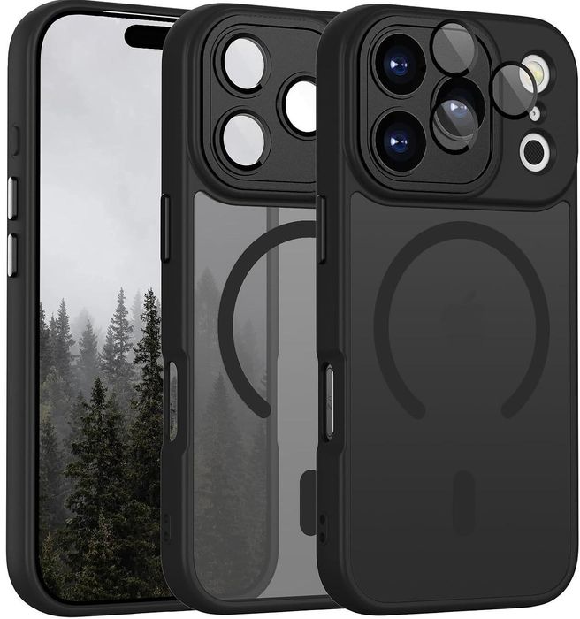 Матов magsafe кейс за apple iphone 17 pro със защита на камерите