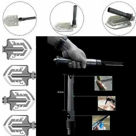 Мултифункционална лопата 16в1 брадва, кирка, отвертка, нож, трион