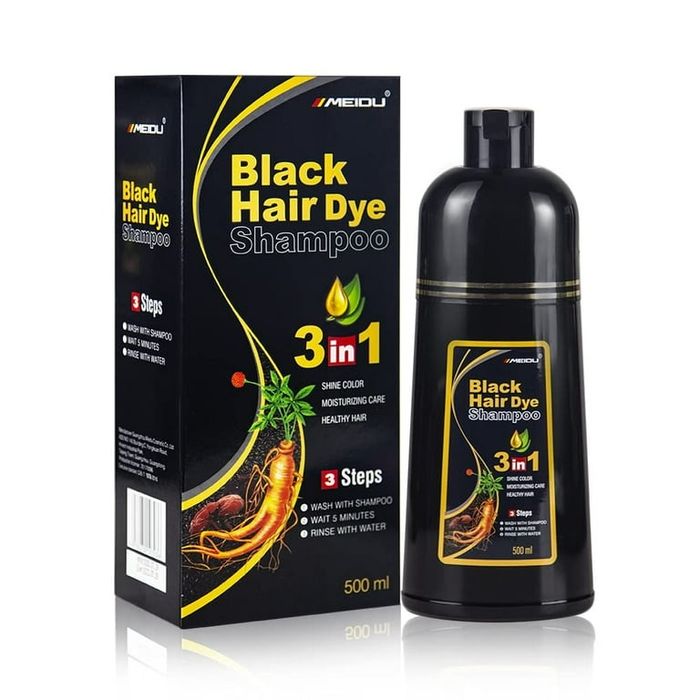 Black hair shampoo - soch qoraytirish uchun