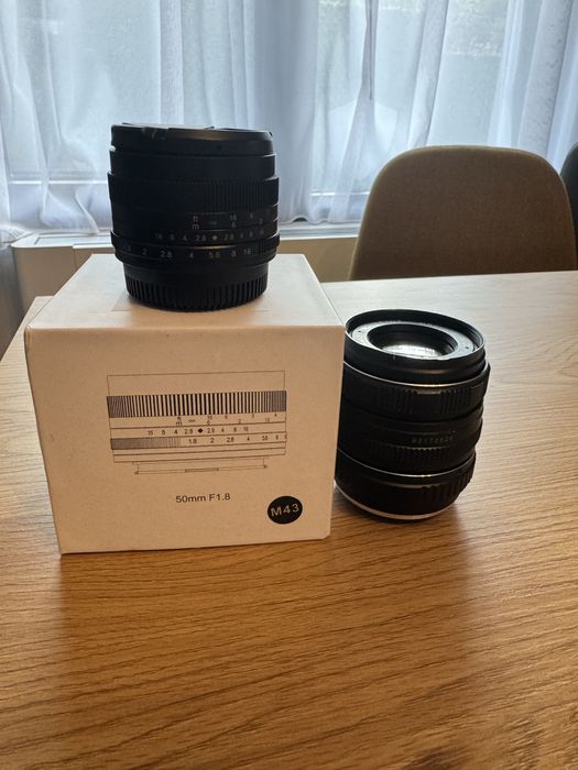 Два обектива за mirrorless 3/4 резба 7artisans 50 mm и Helios 44 mm