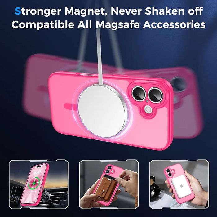 Магнитен калъф със стъклен протектор Anti-Spy за Iphone 17