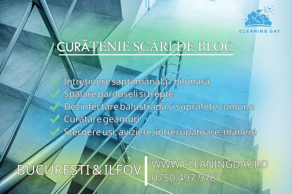 CURĂȚENIE SCĂRI DE BLOC – București & Ilfov | Abonamente avantajoase