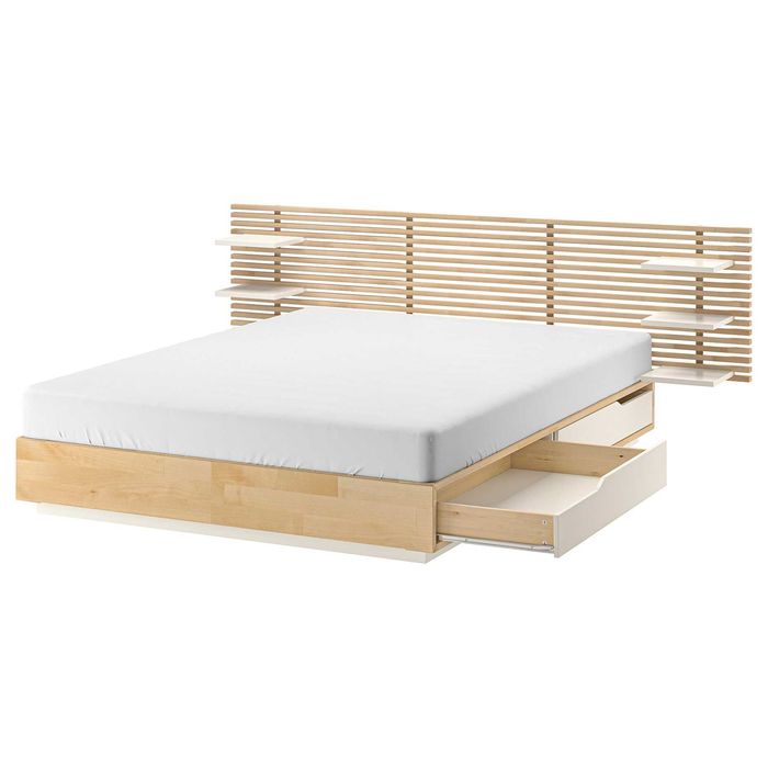 MANDAL Ikea легло с горна табла + матрак 160x202 см