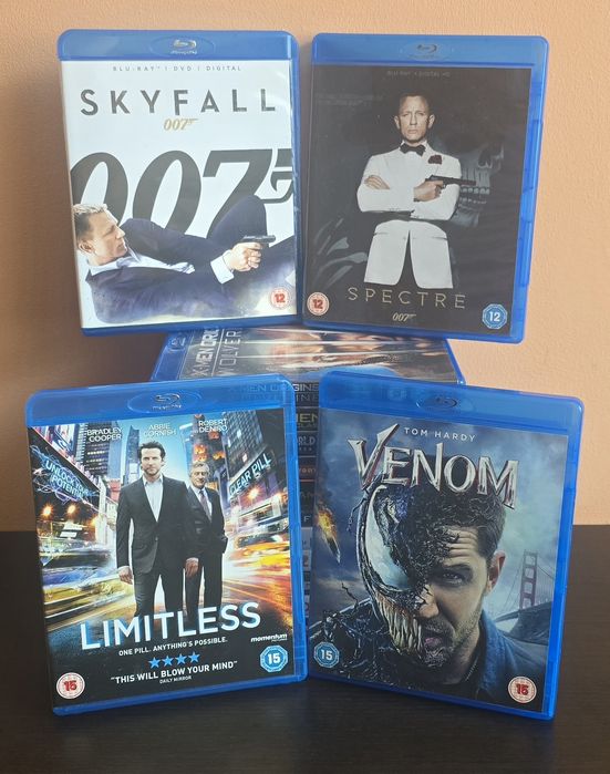 Lot 15 Blu-ray originale – Venom, 007, X-Men, The Hunger Games, Marvel