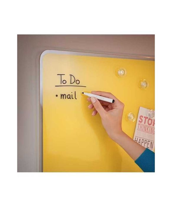 Tabla magnetica sticla, 80x60cm, galben, LEITZ