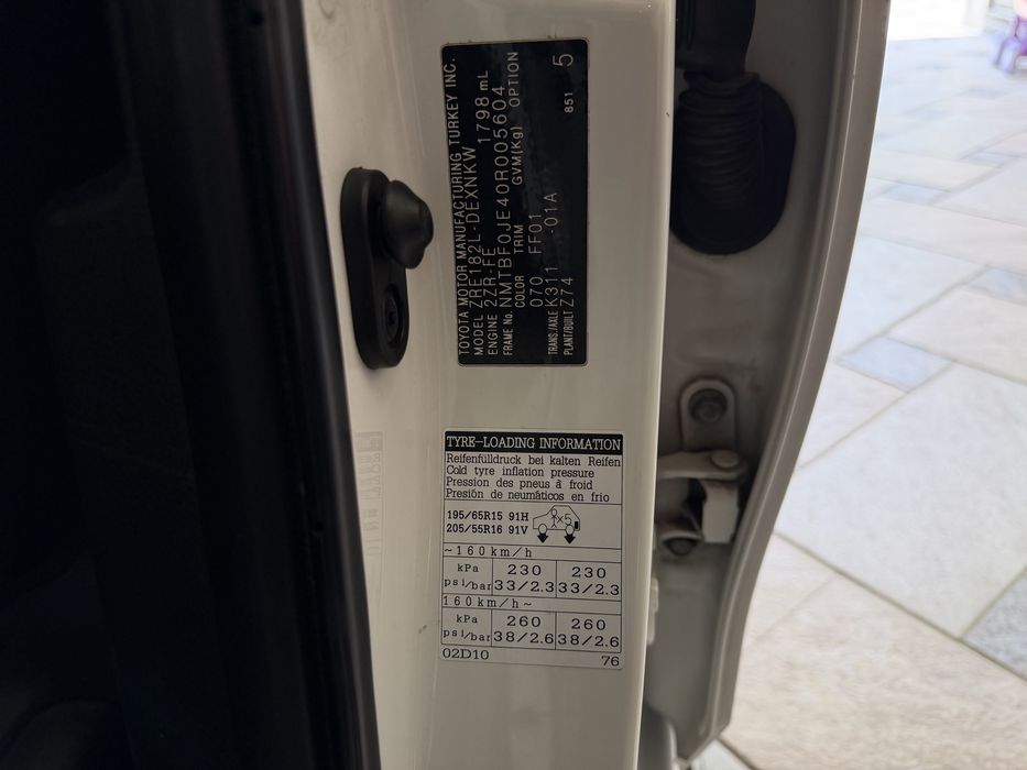 Эгасидан Toyota Corolla 1,8 motor