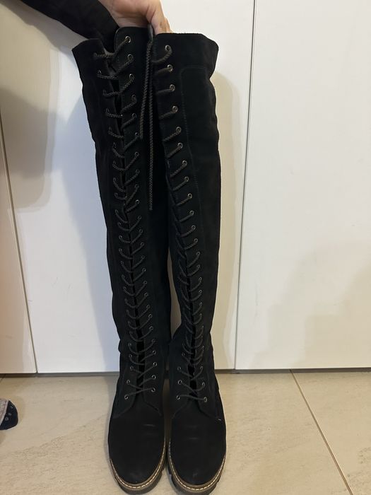 Cizme lungi din piele