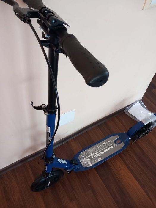 Trotineta adulti. 2 amortizoare. Frana de mana pe disc. 100 kg. Noua!