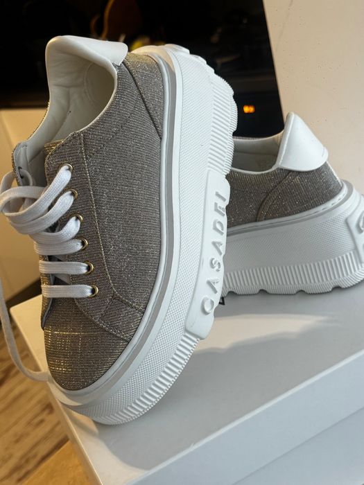 Casadei Nexus Triniton – sneakers Platinum, mărimea 38