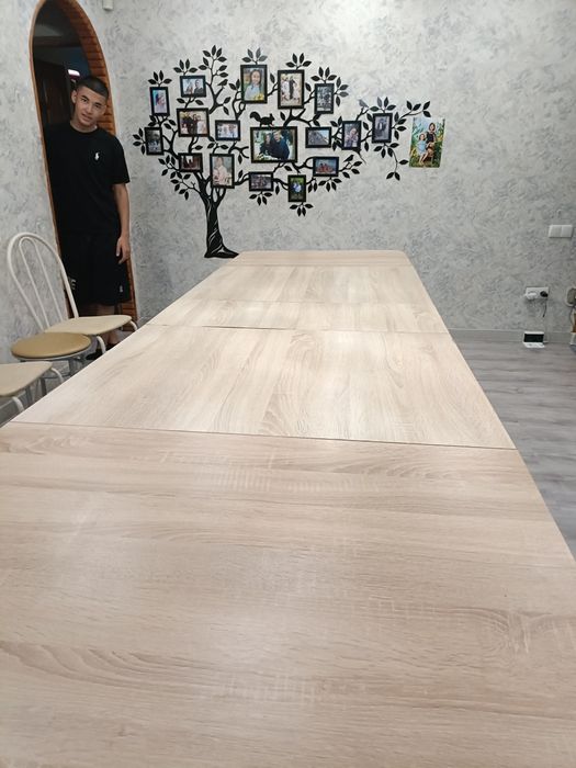 Стол 3.5м сборный со стульями