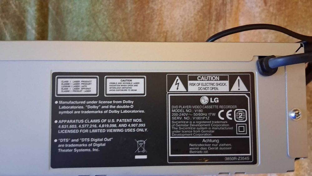 Combo videorecorder DVD player LG