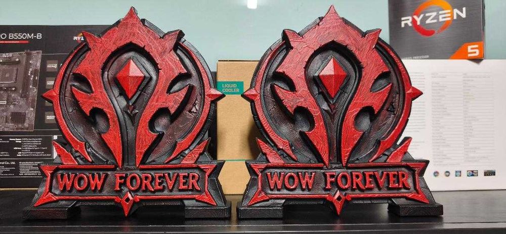 World of Warcraft Forever HORDE – 3D декоративно лого със стойка