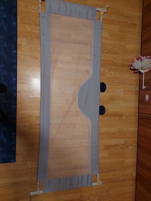 Bariera protectie pat HappyKID culisanta XXL 200 cm Baby Bear, inaltime reglabila 68-98 cm. 200 cm