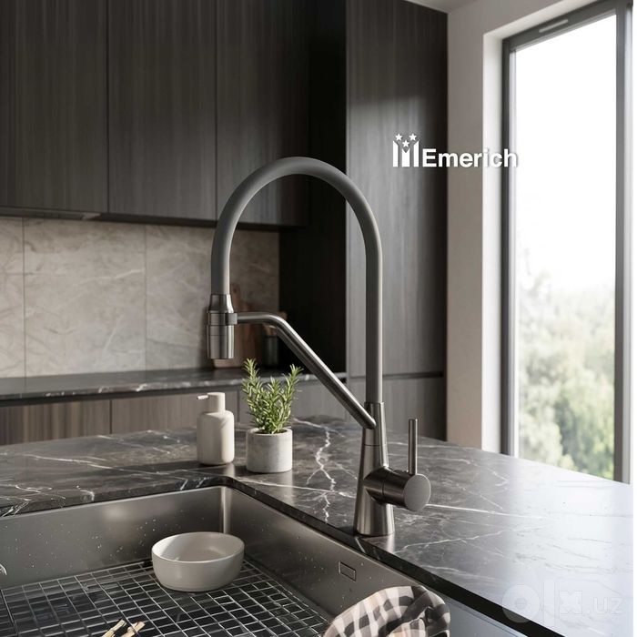 Gunmetal oshxona smesiteli | Смеситель Emerich 4397D-12