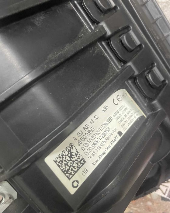 SMART A453 kit airbag volan genunchi pasager - set centuri siguranta