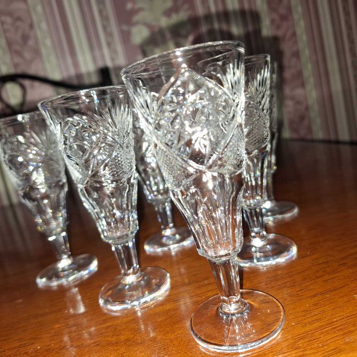 советские хрустальные рюмки, стопки