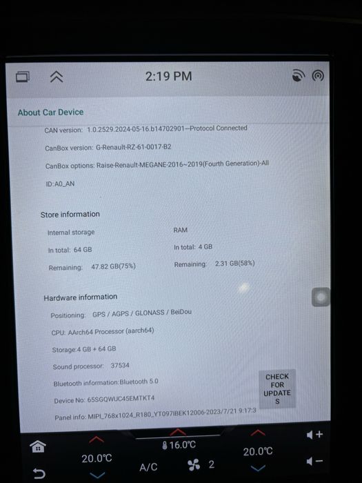 Navigatie Renault cu Android Auto CarPlay Multimedia GPS 4 GB