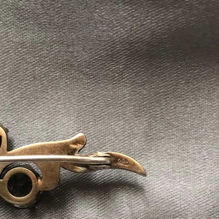 Редкая серебряная брошь СССР 875